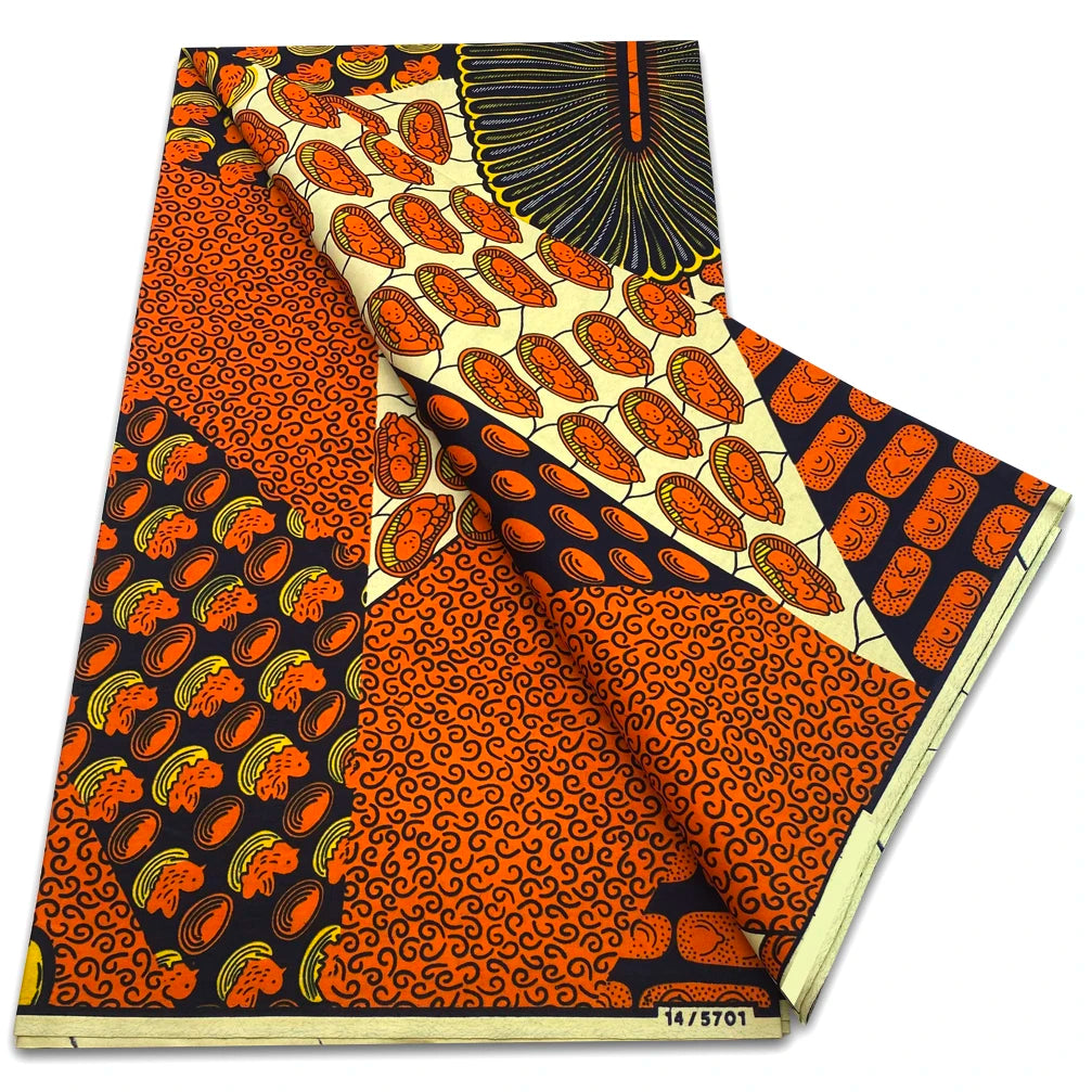 Classic Wax Fabric Guaranteed Veritable African Wax Real Fabric 100% Cotton Soft Tissu Pagne Ankara Wax Fabric for Women Dresses