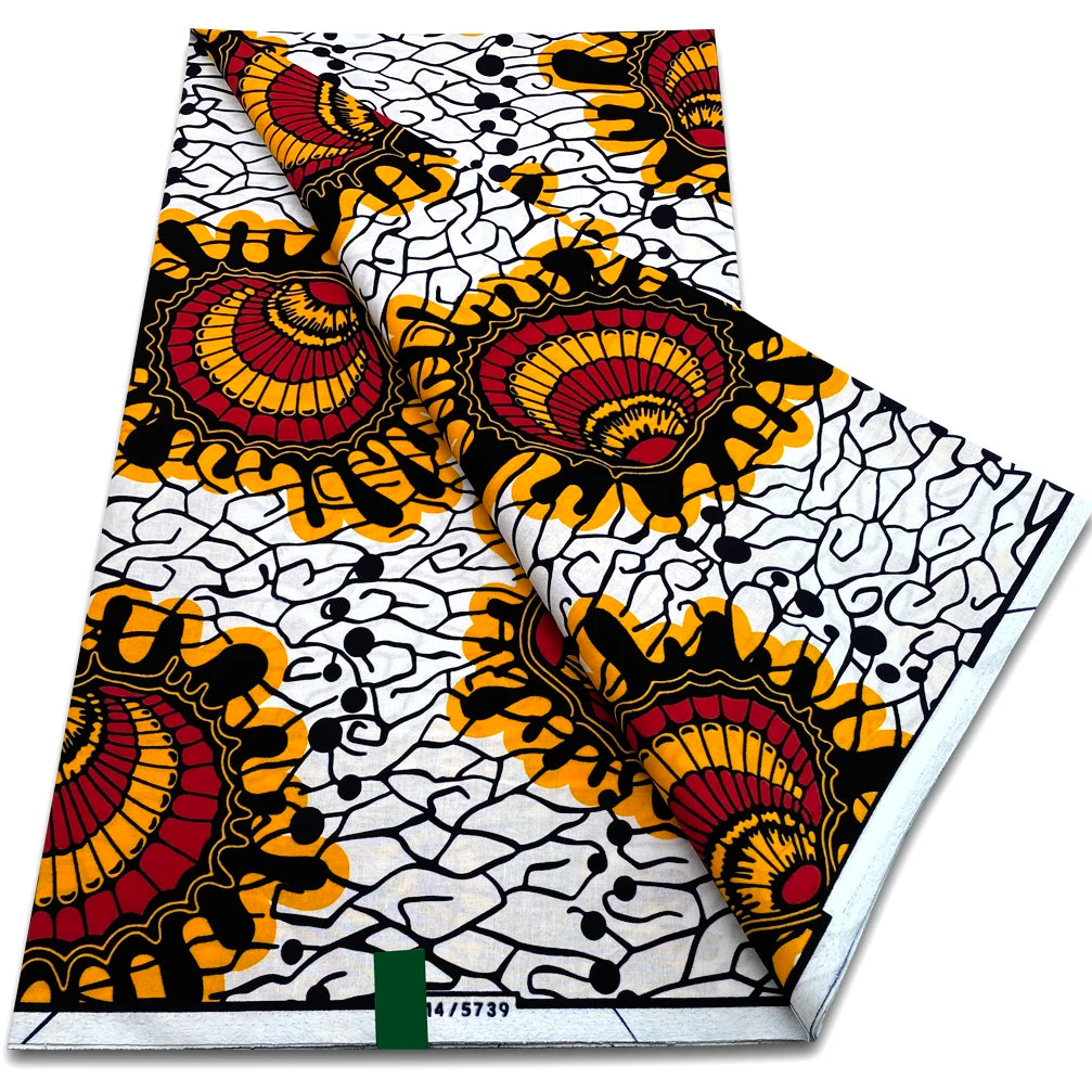 Classic Wax Fabric Guaranteed Veritable African Wax Real Fabric 100% Cotton Soft Tissu Pagne Ankara Wax Fabric for Women Dresses