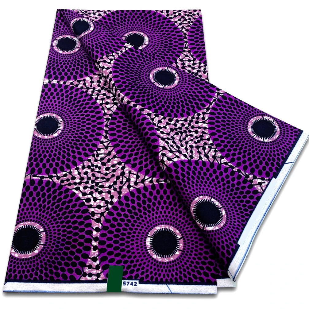 Classic Wax Fabric Guaranteed Veritable African Wax Real Fabric 100% Cotton Soft Tissu Pagne Ankara Wax Fabric for Women Dresses