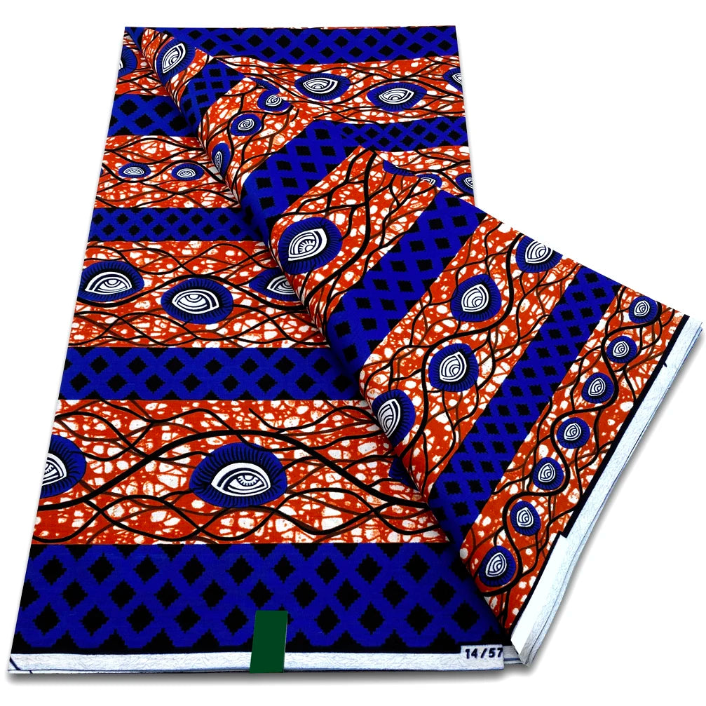 Classic Wax Fabric Guaranteed Veritable African Wax Real Fabric 100% Cotton Soft Tissu Pagne Ankara Wax Fabric for Women Dresses