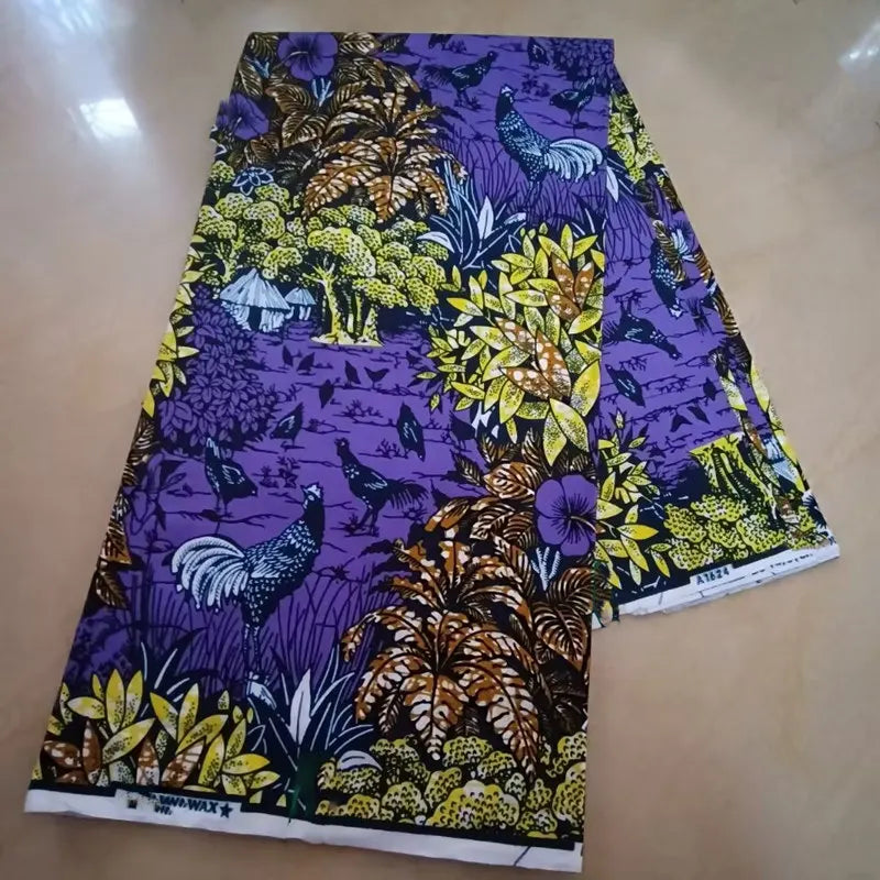 100% Cotton Nigeria Ankara Wax Fabrics Block Prints Batik Dutch High Quality Sewing Cloth 2023 Newest Fashion African Wax Fabric