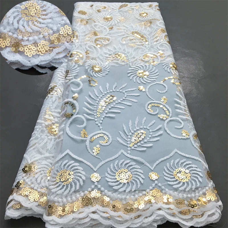 Zhenguiru Latest Embroidery African Lace Fabric High Quality Nigerian Women Wedding Asoebi French Mesh Tulle Lace Material A3489