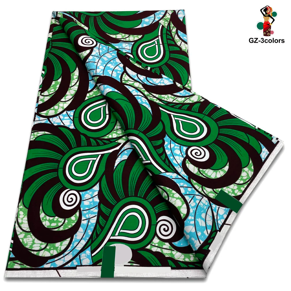 2024 Guaranteed Veritable Original African Wax Print Fabric Real Nigerian 100% Cotton Ankara Wax Fabric Soft Pagne Spuer Batik