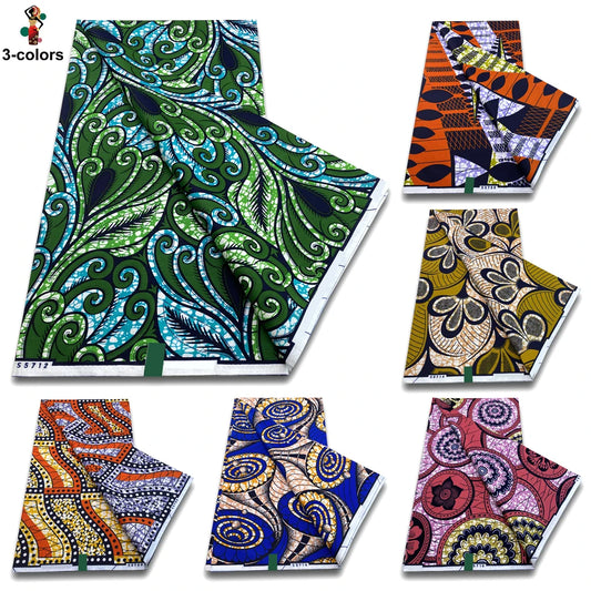 2024 Guaranteed Veritable Original African Wax Print Fabric Real Nigerian 100% Cotton Ankara Wax Fabric Soft Pagne Spuer Batik