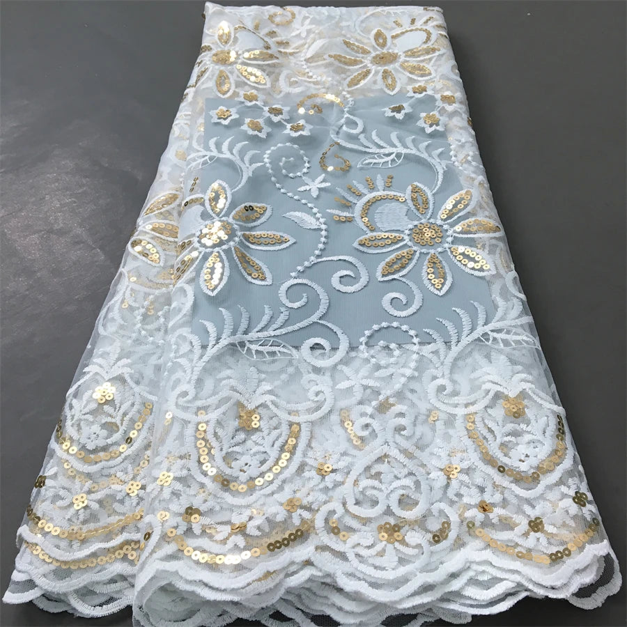 Zhenguiru Latest Embroidery African Lace Fabric High Quality Nigerian Women Wedding Asoebi French Mesh Tulle Lace Material A3489