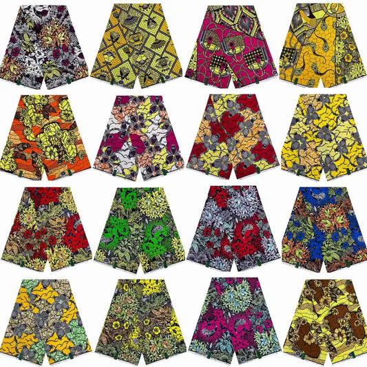 Veritable Super V Real Wax Guaranteed Wax Printed Real Dutch Hollandais Loincloth African Dress 100% Cotton Fabric 6 Yards Batik