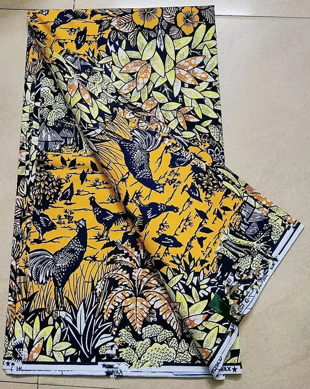 100% Cotton Nigeria Ankara Wax Fabrics Block Prints Batik Dutch High Quality Sewing Cloth 2023 Newest Fashion African Wax Fabric