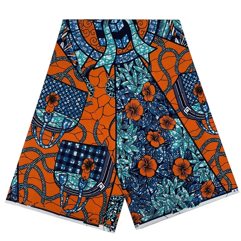 100% Cotton Nigeria Ankara Wax Fabrics Block Prints Batik Dutch High Quality Sewing Cloth 2023 Newest Fashion African Wax Fabric